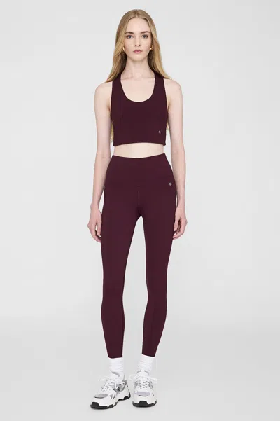 Anine Bing Blake Legging In Bordeaux