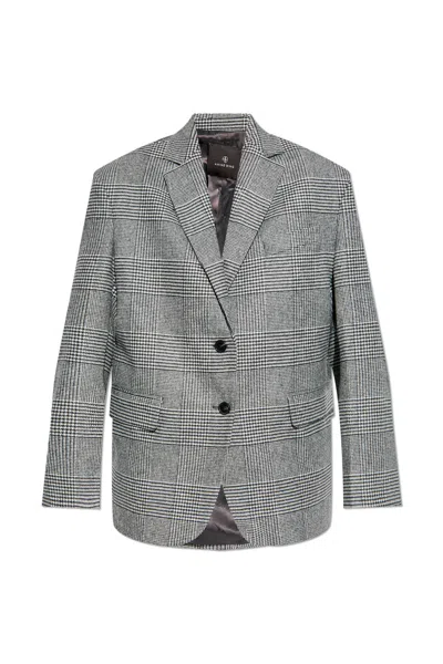 Anine Bing Blazer With Plaid Pattern In Red