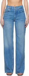 Anine Bing Blue Briley Jeans In Washed Blue