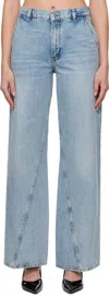 Anine Bing Blue Briley Jeans In Washed Blue