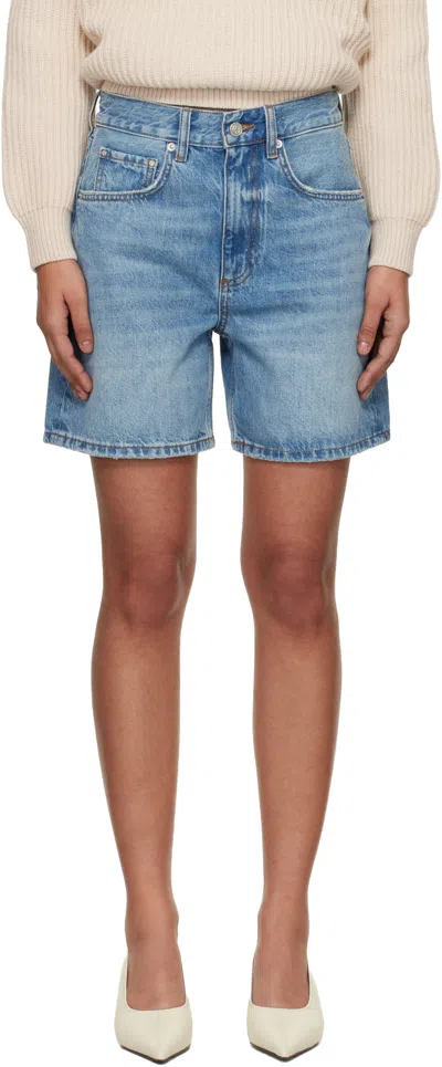 Anine Bing Blue Heath Shorts