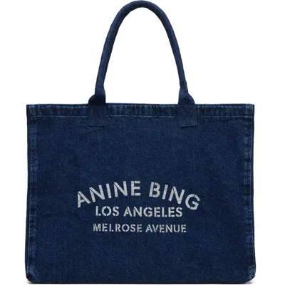 Anine Bing Blue Leo Denim Tote