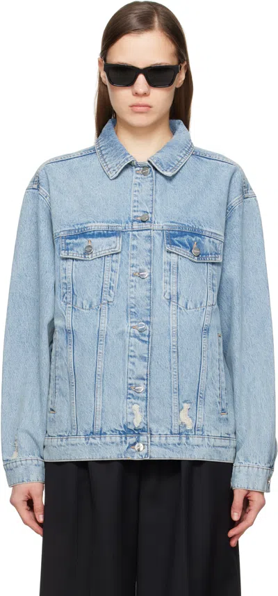 Anine Bing Rory Denim Jacket In Blue