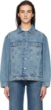 Anine Bing Blue Rory Denim Jacket In Washed Blue