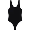 Anine Bing Ginny Ribbed Bodysuit In Black