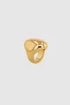 Anine Bing Bold Oval Dome Ring In Gold In 14k Gold