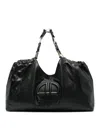 Anine Bing Womens Kate Leather Tote Bag Black In Black