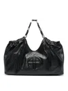 Anine Bing Womens Kate Leather Tote Bag Black In Black