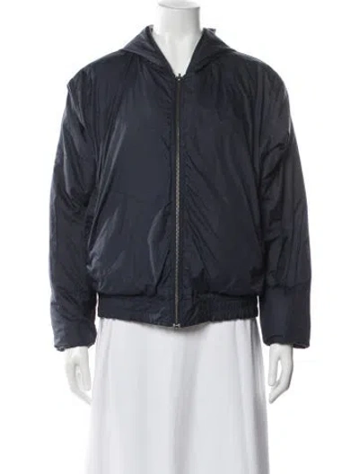 Pre-owned Anine Bing Bomber Jacket In Blue