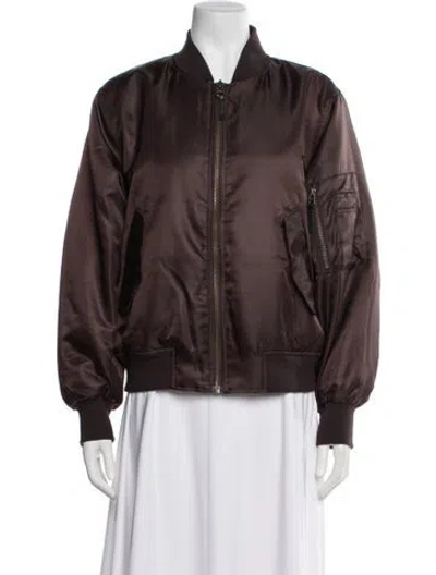 Pre-owned Anine Bing Bomber Jacket In Brown