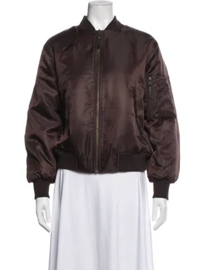 Pre-owned Anine Bing Bomber Jacket In Brown