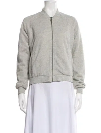 Pre-owned Anine Bing Bomber Jacket In Gray