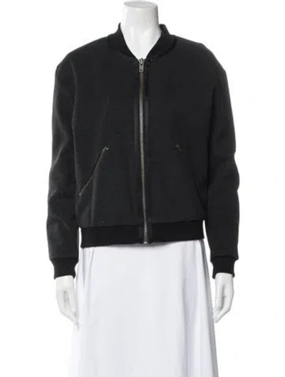 Pre-owned Anine Bing Bomber Jacket In Gray