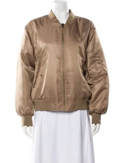 Pre-owned Anine Bing Bomber Jacket In Neutral