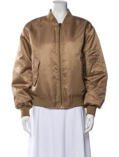 Pre-owned Anine Bing Bomber Jacket In Neutral
