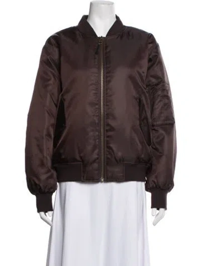 Pre-owned Anine Bing Bomber Jacket In Purple