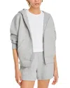 Anine Bing Bond Zip Up Hoodie Framed Monogram In Heather Grey In Grey