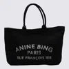 Anine Bing Leo Logo Printed Tote Bag In Black