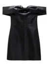 Anine Bing Colleen Mini Dress Recycled Leather In Black