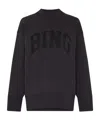 Anine Bing Bradie Sweatshirt Bing In Water-washed Black