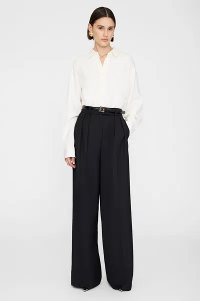 Anine Bing Braxton Shirt In Ivory