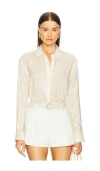 Anine Bing Mika Shirt In Ivory In Ivory