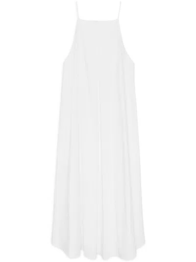 Anine Bing Bree Womens Backless Long Halter Dress In White