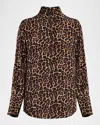 Anine Bing Bridget Shirt Leopard In Leopard