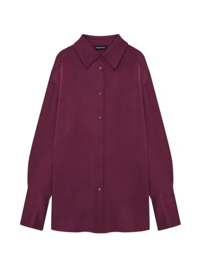 Anine Bing Bridget Shirt In Burgundy