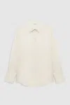 Anine Bing Bridget Shirt - Ivory And Black Pinstripe M