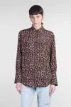 Anine Bing Bridget Shirt In Animalier Viscose In Animalier