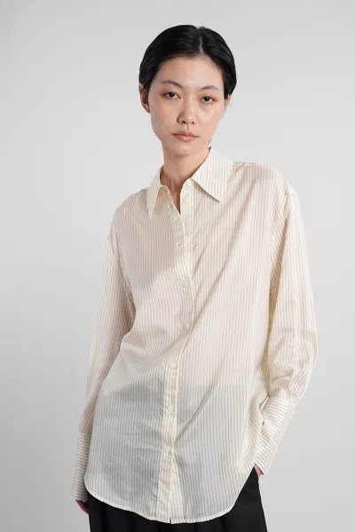Anine Bing Bridget Shirt In Beige Polyamide Polyester In Neutral