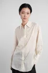 Anine Bing Bridget Shirt In Beige Polyamide Polyester In White
