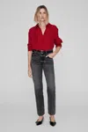 Anine Bing Bridget Shirt In Scarlet Red In Red