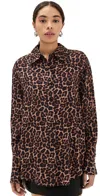 Anine Bing Bridget Shirt Leopard In Leopard