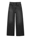Anine Bing Brie High Rise Jeans In Washed Black In Multi