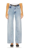 Anine Bing Curved Brie Wide-leg Jeans In Pale Azure