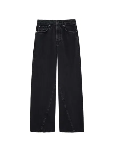 Anine Bing Brie High Rise Flare Jeans In Black