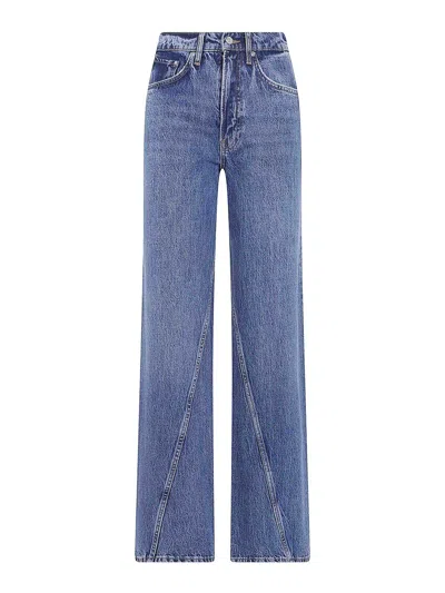 Anine Bing Brie Jeans In Blue