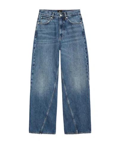Anine Bing Jeans With Waistband Loops In Blue