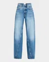 Anine Bing Brie Twisted Seam Jeans In Blue