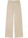 Anine Bing Briley Curved-seam Twill Trousers In Neutrals