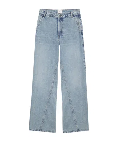 Anine Bing Briley High-rise Wide-leg Jeans In Blue