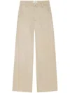 Anine Bing Briley Curved-seam Twill Trousers In Oatmeal Taupe