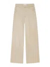 Anine Bing Briley Curved-seam Twill Trousers In Taupe