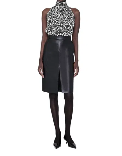 ANINE BING BROOKE TOP IN BLACK AND WHITE HEART