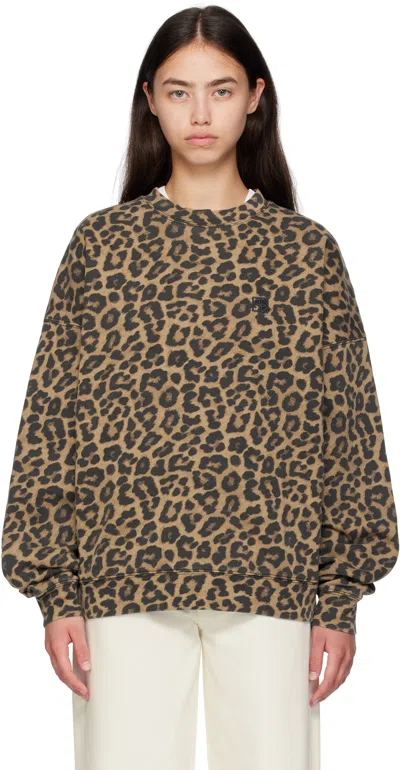 Anine Bing Brown & Black Miles Sweatshirt