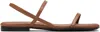 Anine Bing Hilda Flat Sandals In Cognac