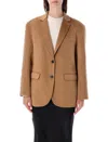 Anine Bing Oversized Wool Cashmere Tailored Blazer Coat In Brown