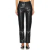 Anine Bing Bruno Faux Leather Pants In Black